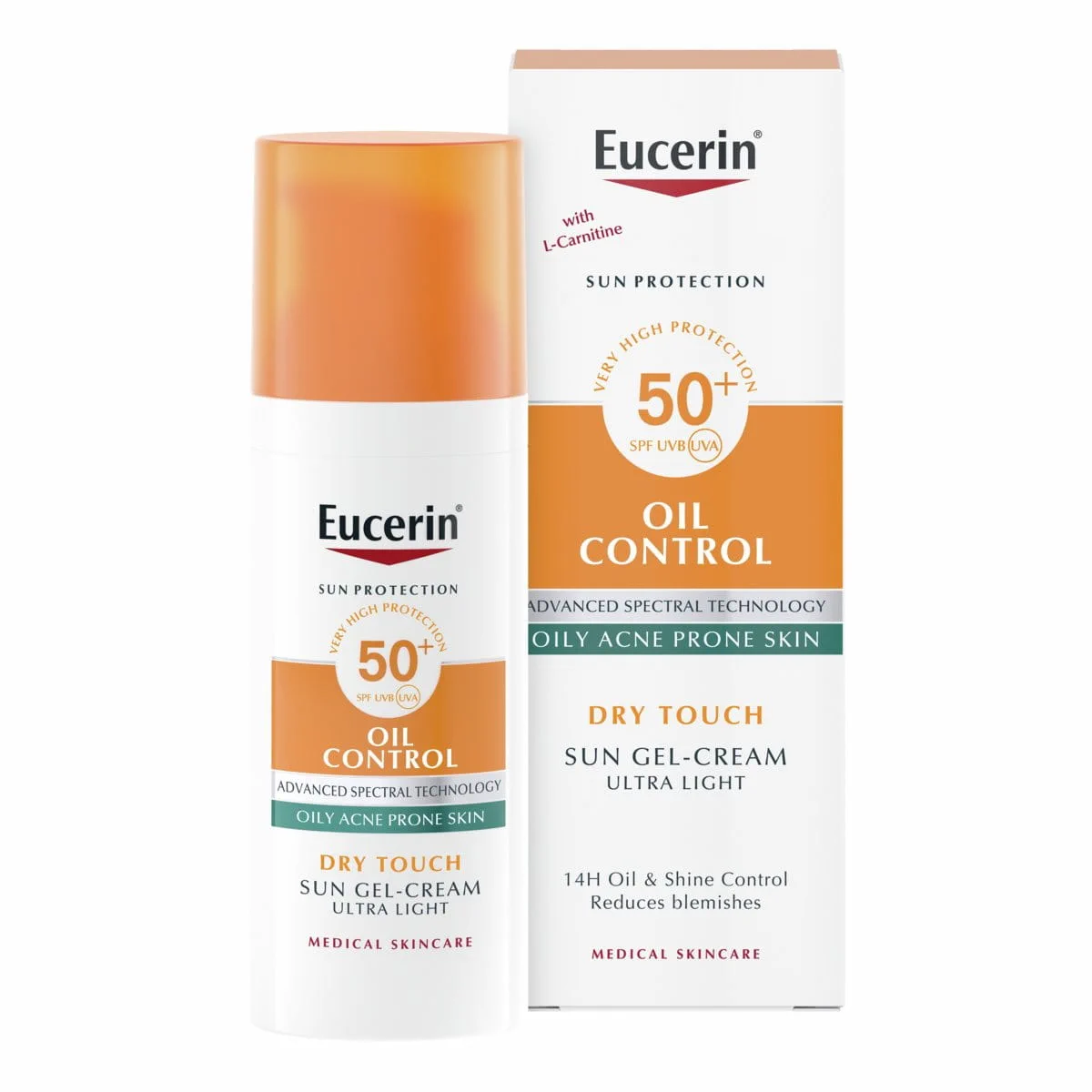 Eucerin Sun Face Oil Control Gel-Cream SPF50+ for oily and acne-prone skin