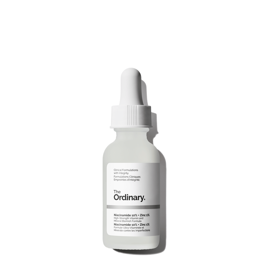 The Ordinary Niacinamide 10% plus Zinc 1% serum bottle