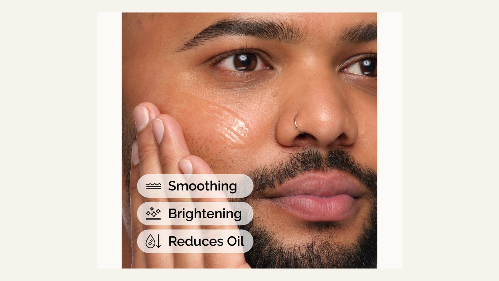 Niacinamide serum used as part of a simple skincare routine